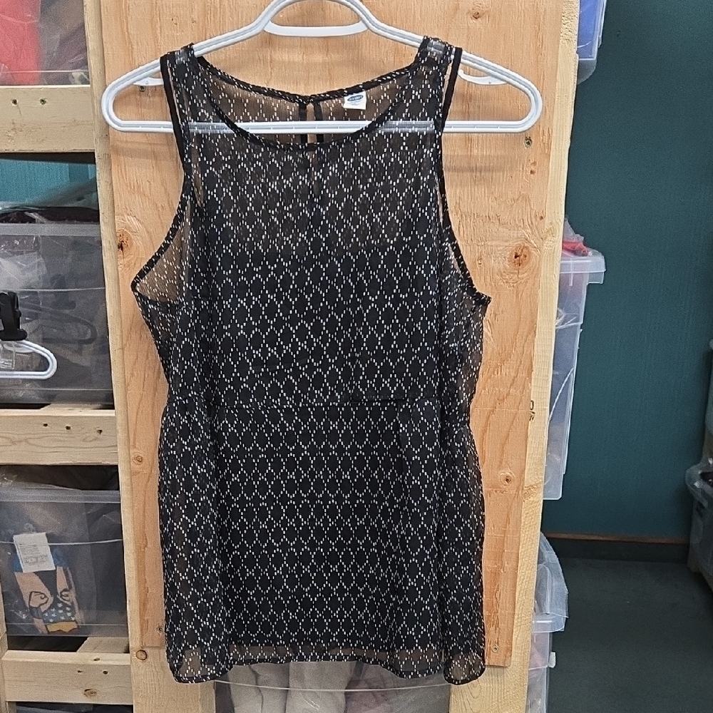 Old Navy Size S Black and White Tank Top Blouse
